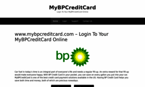 Mybpcreditcard.info thumbnail