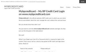 Mybpcreditcard.org thumbnail