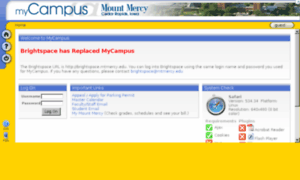 Mycampus.mtmercy.edu thumbnail