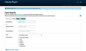 Mycase.in.gov: Indiana Supreme Court Public Access Case Search