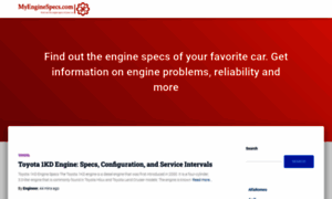 Myenginespecs.com thumbnail