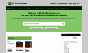 Myexceltemplates.com thumbnail