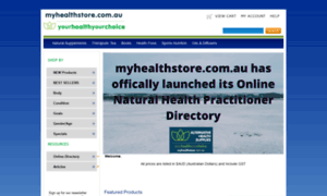 Myhealthstore.com.au thumbnail