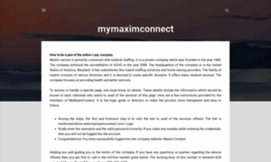 Mymaximconnect.xyz thumbnail