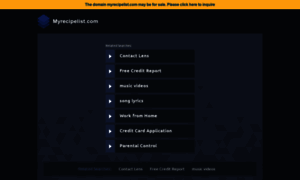 Myrecipelist.com thumbnail