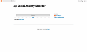 Mysocialanxietydisorder.blogspot.com thumbnail