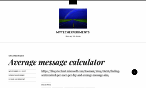 Mytechexperiments.wordpress.com thumbnail