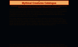 Mythicalcreaturescatalogue.com thumbnail