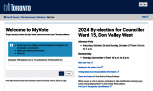 Myvote.toronto.ca thumbnail