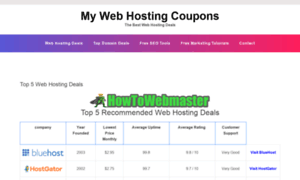 Mywebhostingcoupons.com thumbnail