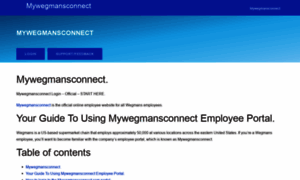 Mywegmansconnect.pro thumbnail