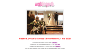 Nadineanddeclan.weddingpath.co.uk thumbnail