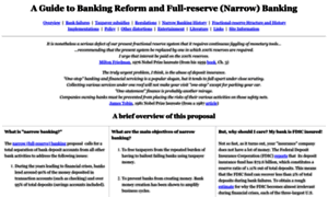 Narrowbanking.org thumbnail