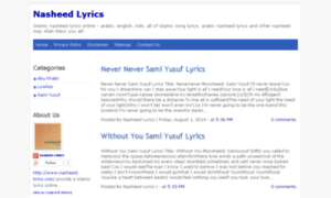 Nasheed-lyrics.com thumbnail