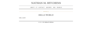 Nathanhitchens.com thumbnail