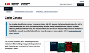Nationalcodes.nrc.gc.ca thumbnail