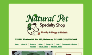 Naturalpetspecialtyshop.com thumbnail