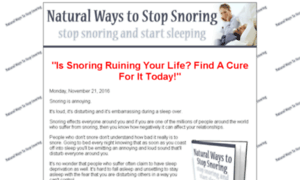 Naturalstopsnoringsecrets.com thumbnail