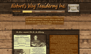 Naturesway-taxidermy.com thumbnail