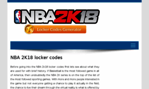 Nba2k18lockercodes.info thumbnail