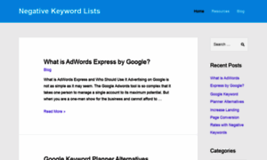 Negativekeywordlists.com thumbnail