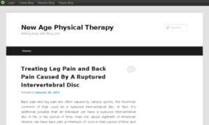 Newagephysicaltherapy.blog.com thumbnail