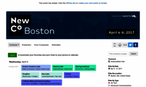 Newcoboston2017.sched.com thumbnail