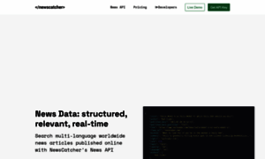Newscatcherapi.com thumbnail