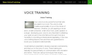 Newvoicetraining.com thumbnail