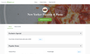 Newyorkerpizzeriapasta.com thumbnail