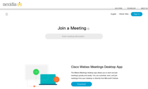 Nexidia.webex.com thumbnail