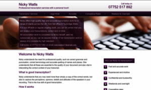 Nicky-watts-transcription-services.co.uk thumbnail