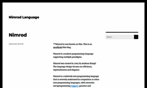 Nimrod-lang.org thumbnail