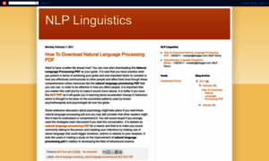 Nlplinguistics.blogspot.com thumbnail