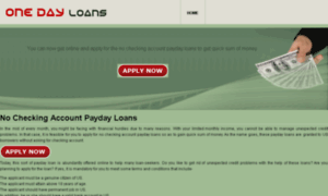 No.checking.account.payday.loans.onedayloans.net thumbnail