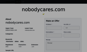 Nobodycares.com thumbnail