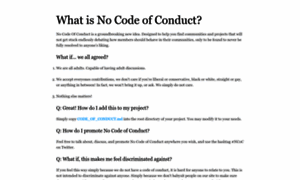 Nocodeofconduct.com thumbnail