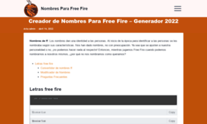 Nombresparafreefire.mx thumbnail