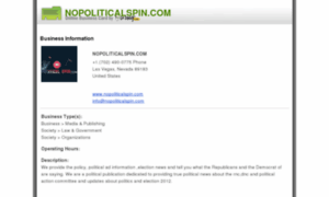 Nopoliticalspin.com thumbnail