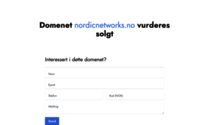 Nordicnetworks.no thumbnail