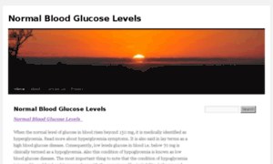 Normalbloodglucoselevels.org thumbnail