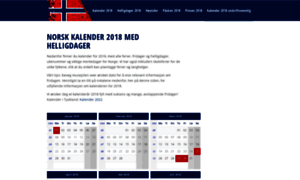 Norskkalender2018.no thumbnail