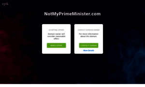 Notmyprimeminister.com thumbnail