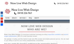 Nowlivewebdesign.com.au thumbnail