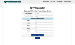 Npvcalculator.info thumbnail