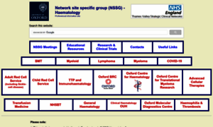 Nssg.oxford-haematology.org.uk thumbnail