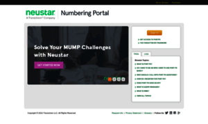 Numbering.neustar.biz thumbnail