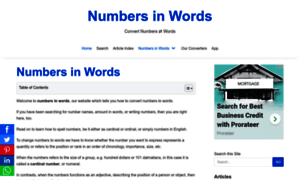 Numbersinwords.net thumbnail
