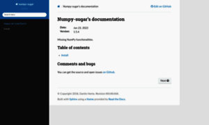 Numpy-sugar.readthedocs.io thumbnail