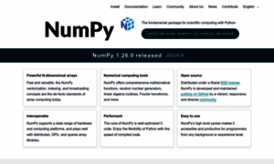 Numpy.org thumbnail